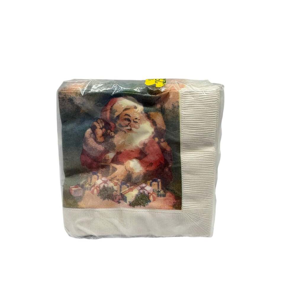 Vintage 1992 St Clair Pakwell Santa Christmas Napkins 36 Count NOS USA